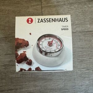 NWT Zassenhaus White Kitchen Timer Speed